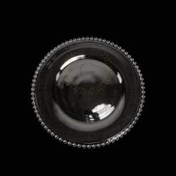 Clear Beaded Charger Plates