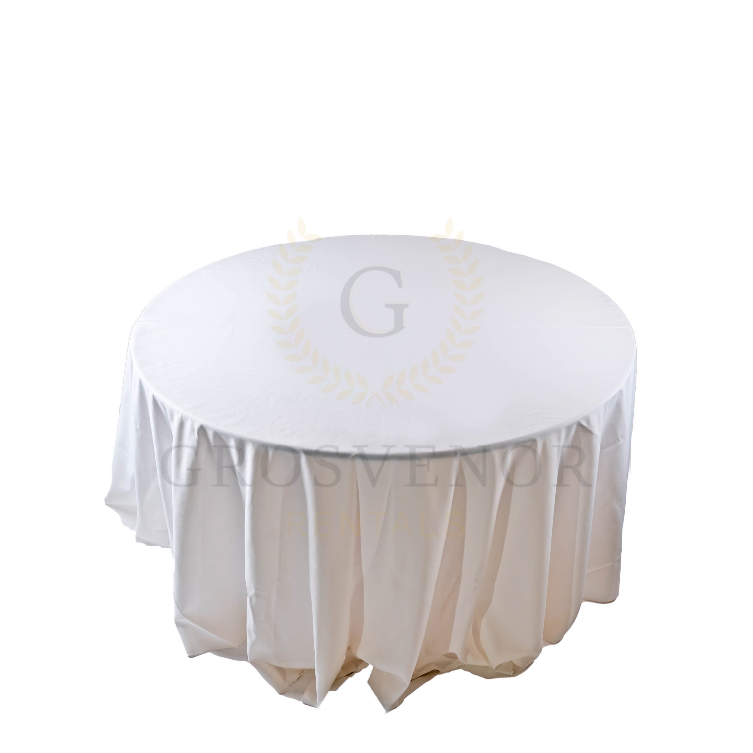 Round White Cloth - 132 Inch