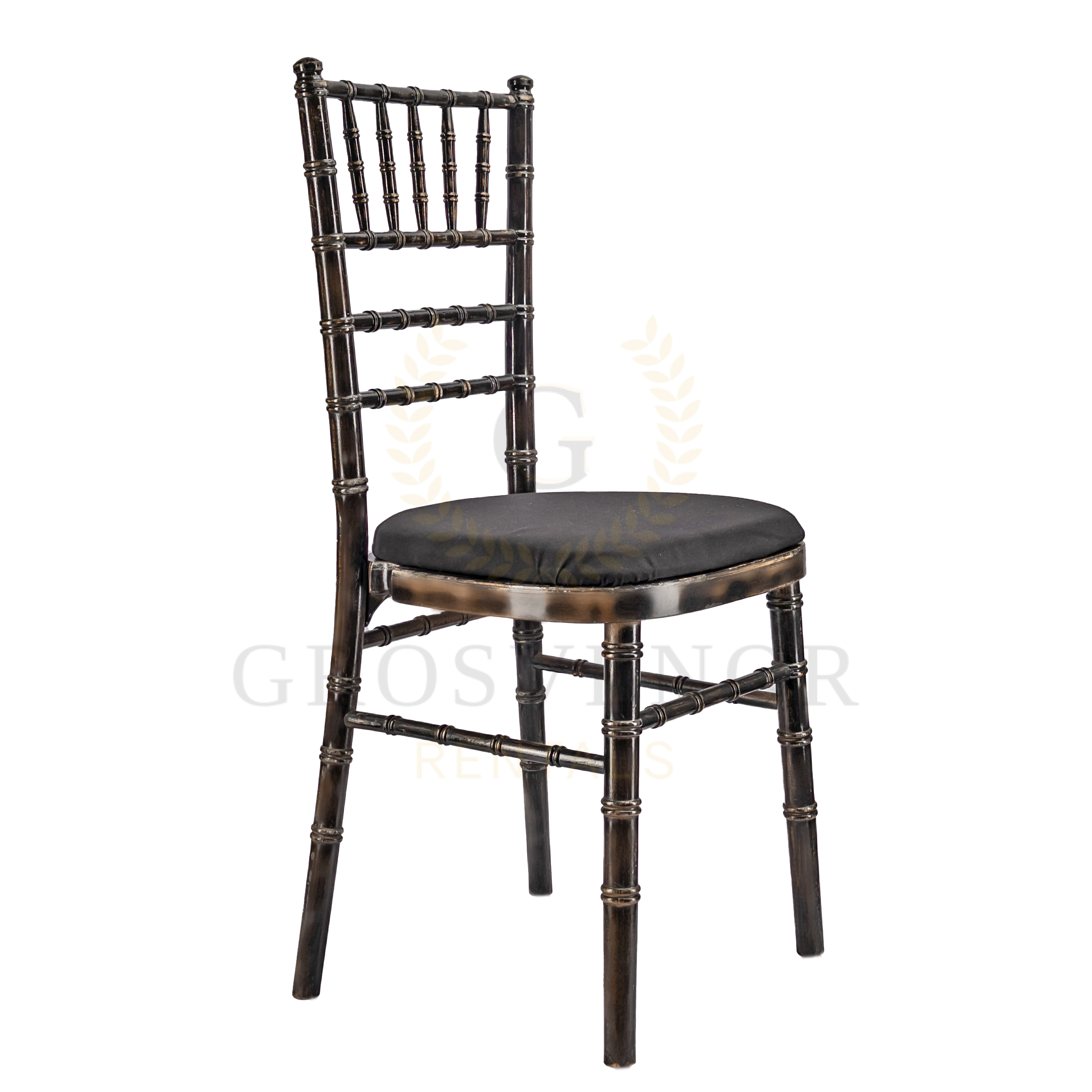 Antique Black Chivary Chair