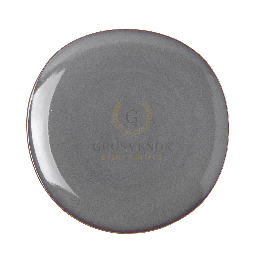 Kedassia Meaty Brown Edged Grey Plate