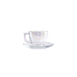 Glass Tea Cup and Saucer